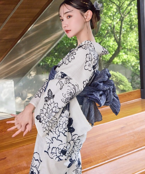 hinari（ヒナリ）の「hinari × utatane浴衣セット 牡丹（浴衣）」 - WEAR