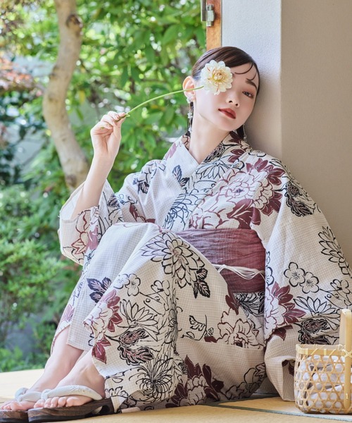 hinari（ヒナリ）の「hinari × utatane浴衣セット 牡丹（浴衣）」 - WEAR