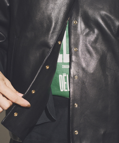 IENA（イエナ）の「シープクルーネックブルゾン（ライダースジャケット