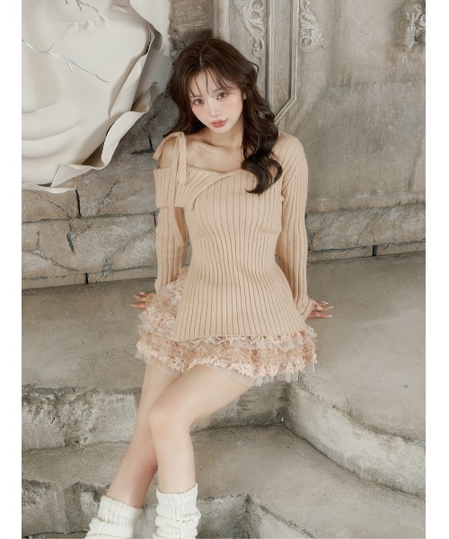 ランダムフリルニットセットアップ（セットアップ）｜Darich