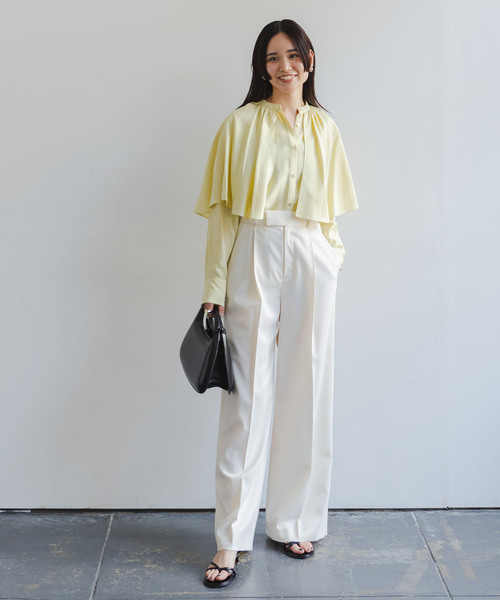 Noble（ノーブル）の「シルキークロスケープブラウス（シャツ/ブラウス