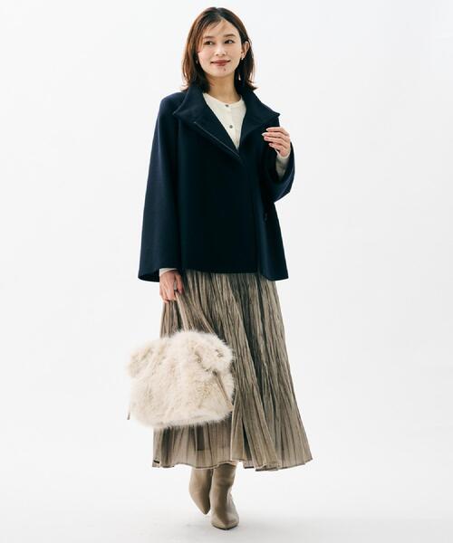 セール】【着回しが効く／オンオフアウター】ウールショートコート