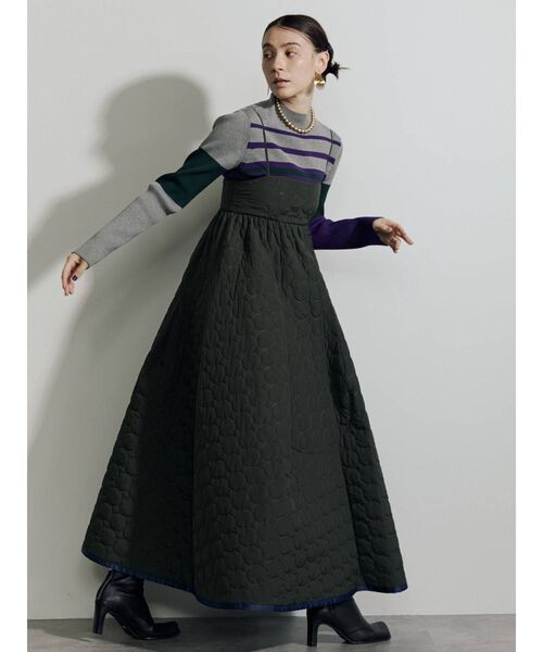 UN3D.（アンスリード）の「サークルキルティングボリュームワンピース