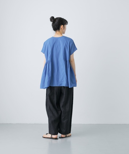 かぐれ（カグレ）の「レーヨンコットン2WAYブラウス（シャツ/ブラウス