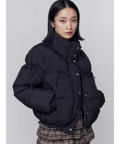 セール】リボンパッファーダウンブルゾン（ダウンジャケット/コート
