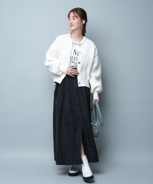 JUSGLITTY（ジャスグリッティー）の「マルチ釦カーデ（ニット/セーター