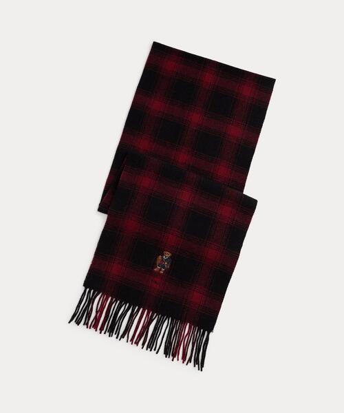 Polo ベア チェック ウール マフラー（マフラー）｜POLO RALPH LAUREN