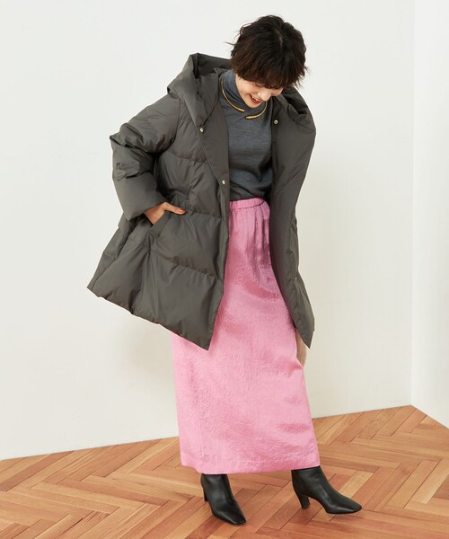 NOLLEY'S（ノーリーズ）の「撥水ダウンショール風フードコート（ダウン