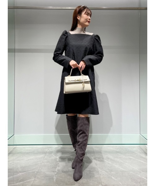 CELFORD（セルフォード）の「ふくれジャガードミニワンピース