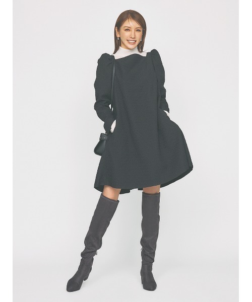 CELFORD（セルフォード）の「ふくれジャガードミニワンピース