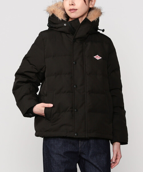 DANTON | ポリエステルタッサー ファーフード ダウンジャケット WOMEN