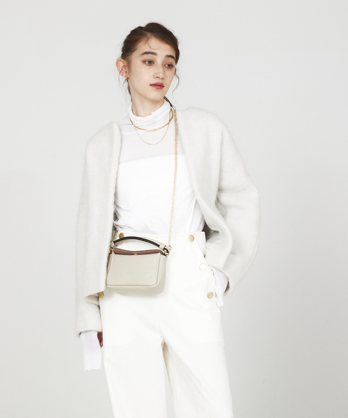 Rouge vif（ルージュヴィフ）の「シャギーショートコート（ノーカラー