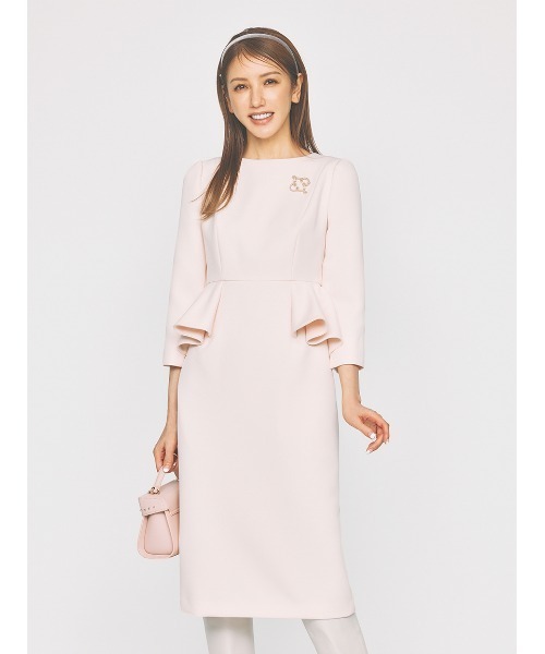 CELFORD（セルフォード）の「ロングスリーブペプラムタイトワンピース