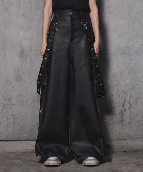 ERAR】PU合皮サスペンダースーパーワイドハイギミックメタルパーツ