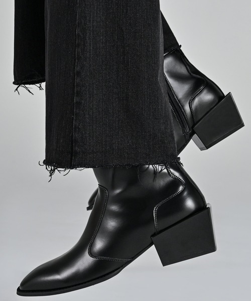 High sole heel boots / ハイソールヒールブーツ(牛革)（ブーツ