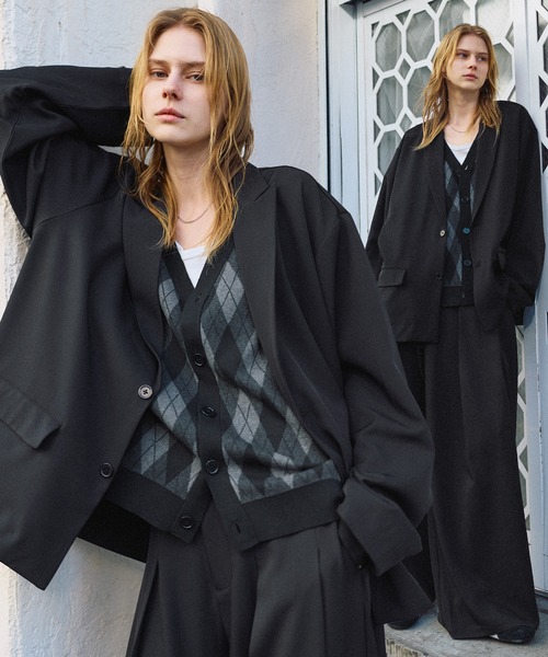 セットアップ2点セット】シングルブレストテーラードジャケット+