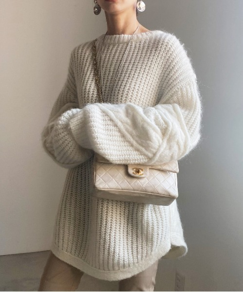 Ameri（アメリ）の「BACK CABLE KNIT（ニット/セーター）」 - WEAR