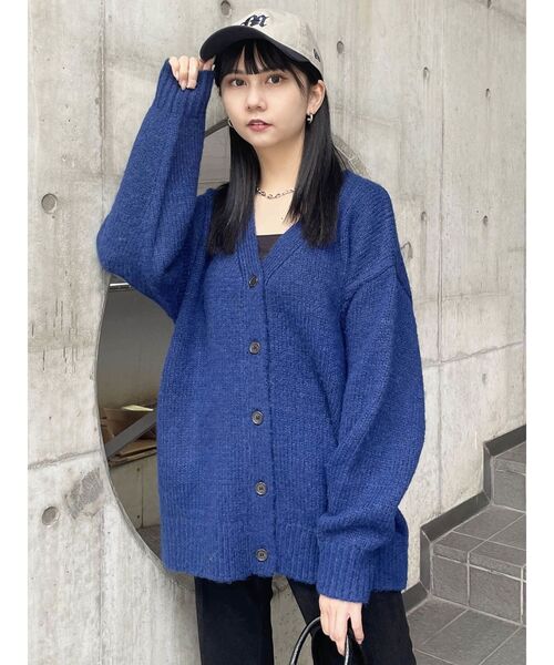 MURUA（ムルーア）の「モヘヤ混ルーズニットカーディガン【WEB限定