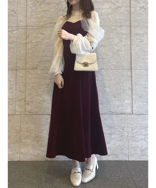 dazzlin（ダズリン）の「シアーベールセミフレアワンピース