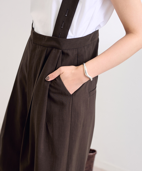 FRAMeWORK（フレームワーク）の「撥水強撚PEサスペンダーパンツ