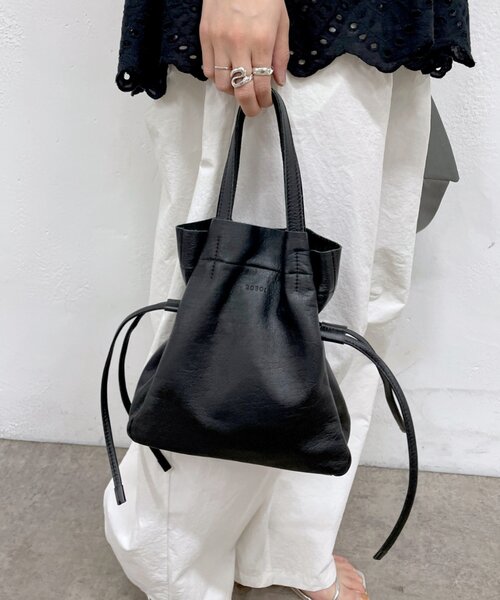 ROROL レザーミニ巾着トート（ショルダーバッグ）｜Omekashi（オメカシ