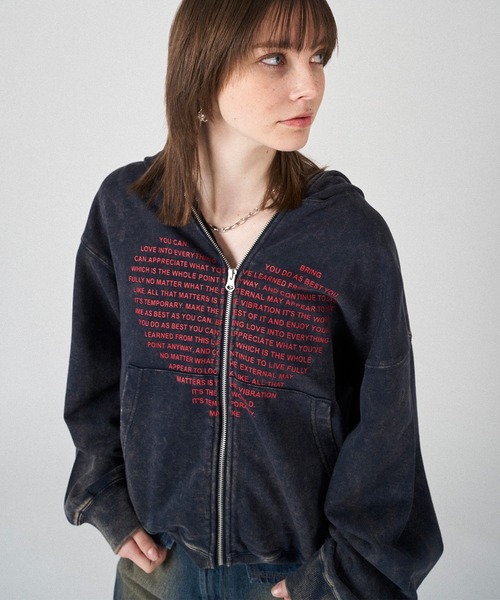 WISH FOR EVER × ONCILY 】HEART COLLAB FULL-ZIP HOODIE/ハートコラボ