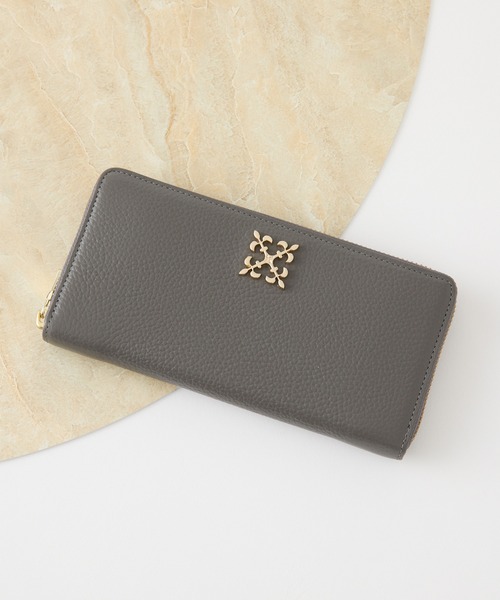 モノグラムプレートラウンドジップウォレット(SO-372)（財布）｜russet