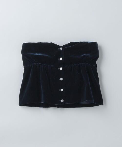 6（ロク）の「＜6(ROKU)＞ベロア ビスチェ（ベスト）」 - WEAR