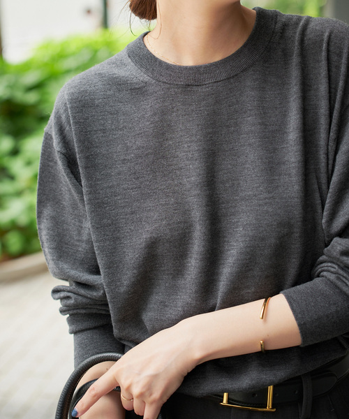 手洗い可 / 追加》18G クルーネックプルオーバー（ニット/セーター