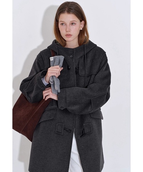 フード付き ウールダッフルミドルコート FD25W023【Fano Studios