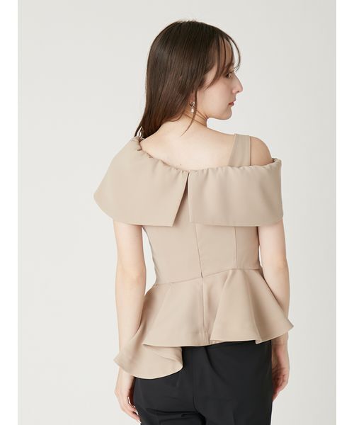 オフショルカラーアシメペプラムトップス（Tシャツ/カットソー）｜FRAY