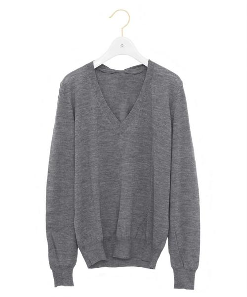 Drawer（ドゥロワー）の「DRAWER 18G Vバックリボンニット（ニット