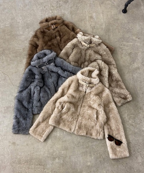 セール】ミックスフェイクファージャケット（ブルゾン）｜non-hedge