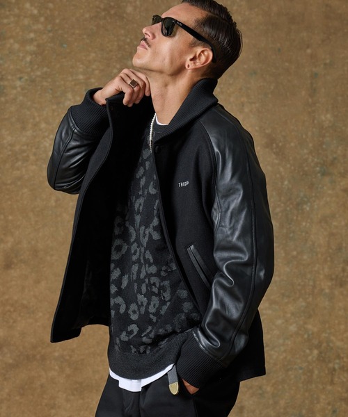 mj10345-Leather RS Award Jacket スタジャン（スタジャン）｜THEOREM