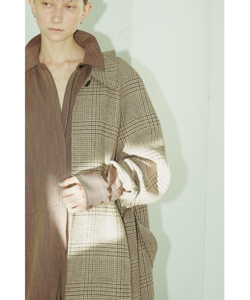 TODAYFUL（トゥデイフル）の「ステンカラーチェックコート（ステン