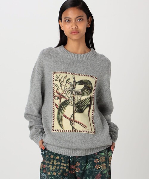 caban（キャバン）の「□CABaN ウールカシミヤ アートフレーム クルー