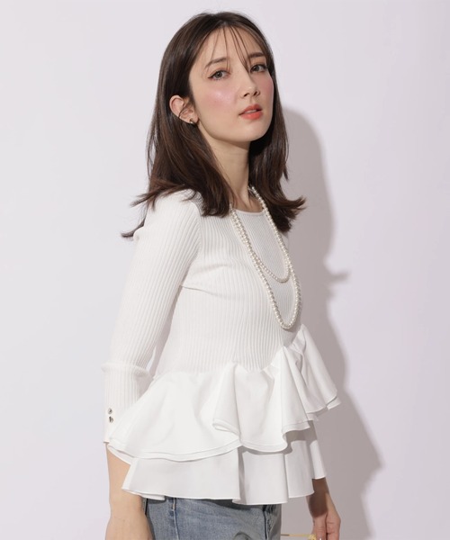 裾ひらりんリブニット（ニット/セーター）｜Apuweiser-riche