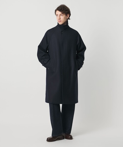 セール】ウーステッドメルトン バルマカーンコート（ステンカラー