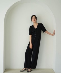 ジャンプスーツ 半袖」に該当するつなぎ/オールインワンファッション