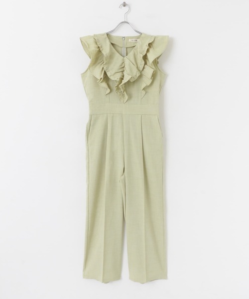 新品タグ付き】ユナイテッドアローズ フリル スリーブ オールインワン