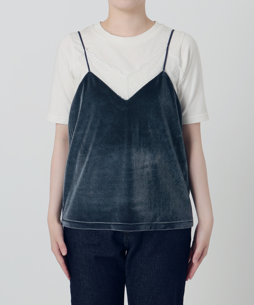 セール】miller/ミラー SLOBE別注 ベロアレースミャミソール