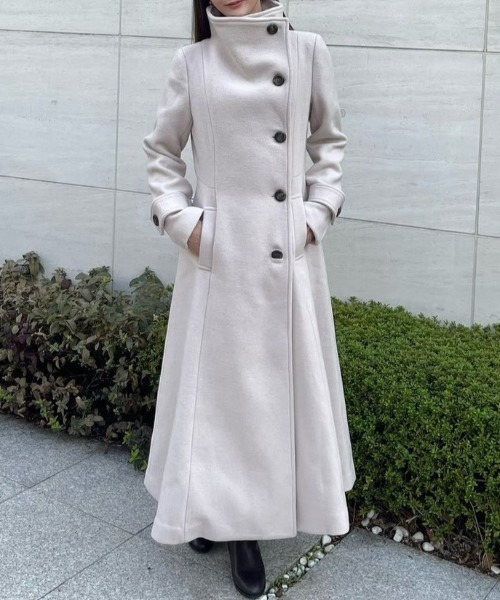 25オーバーネックシンデレララインコート 秋服 冬服（ステンカラー