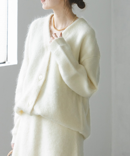 Noble（ノーブル）の「《追加》モヘヤ接結ロングカーディガン