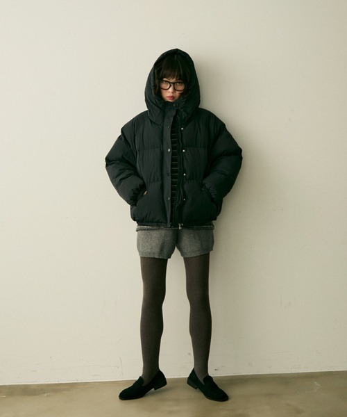 hood pudding jacket / フード付きパディングジャケット（ダウン