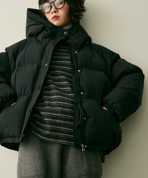 hood pudding jacket / フード付きパディングジャケット（ダウン