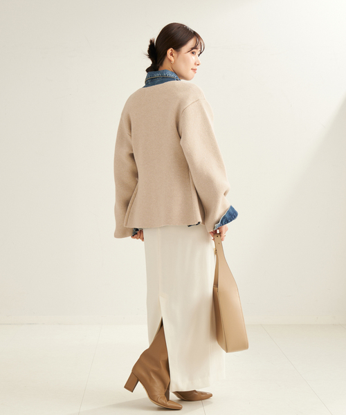 plage（プラージュ）の「WOOL FORM ジャケット（ニット/セーター