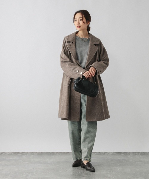 GLOBAL WORK（グローバルワーク）の「軽やかストレッチ襟2WAYコート