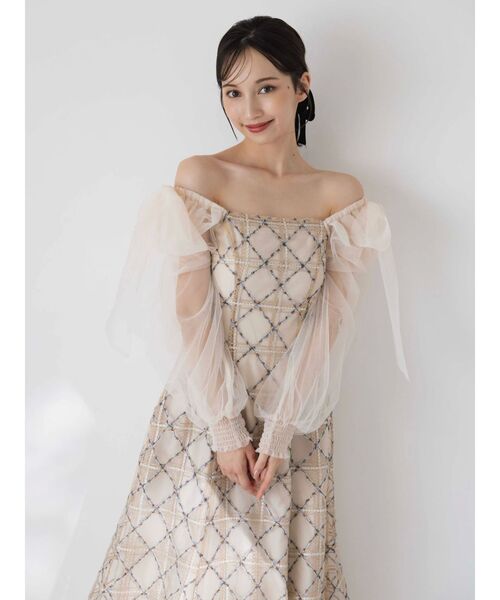 dazzlin（ダズリン）の「レースリボンオフショルドレス（ドレス）」 - WEAR