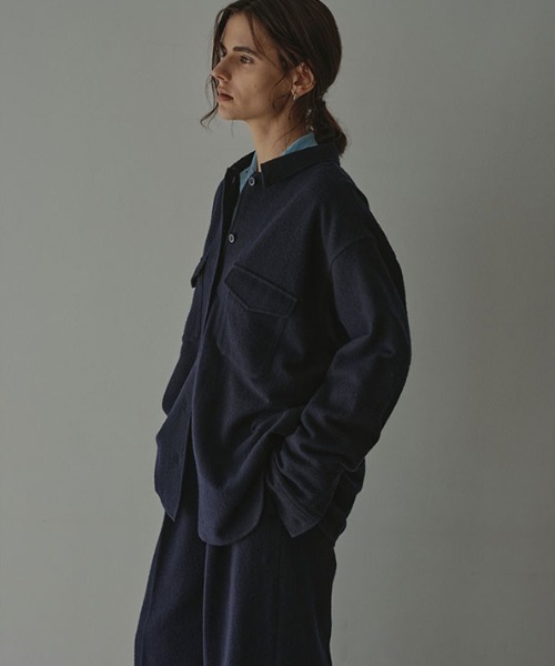 セール】ウールツイルオーバーサイズシャツ（シャツ/ブラウス）｜ETRE