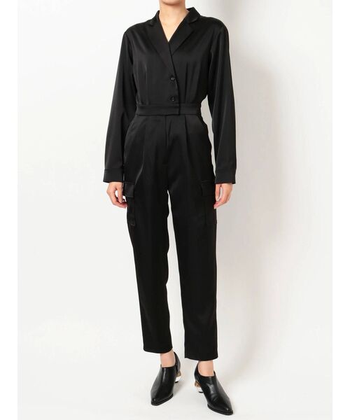 EVRIS（エヴリス）の「SATIN TAILOR ジャンプスーツ（つなぎ